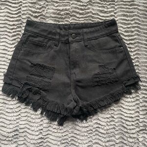 Distressed Denim Shorts